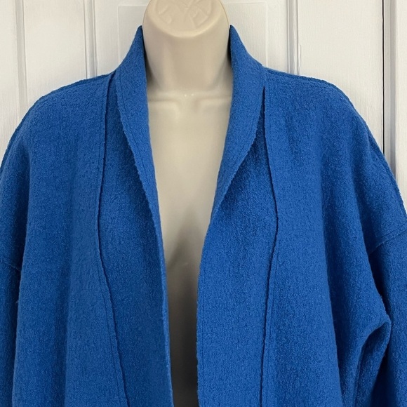 Tahari Women’s Wool Blend Open Front Sweater Cardigan Size Large Grandms Chic - Picture 2 of 13